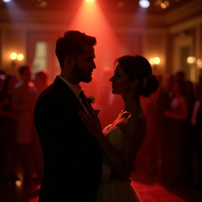 Casal confuso na pista de dança sem sua música