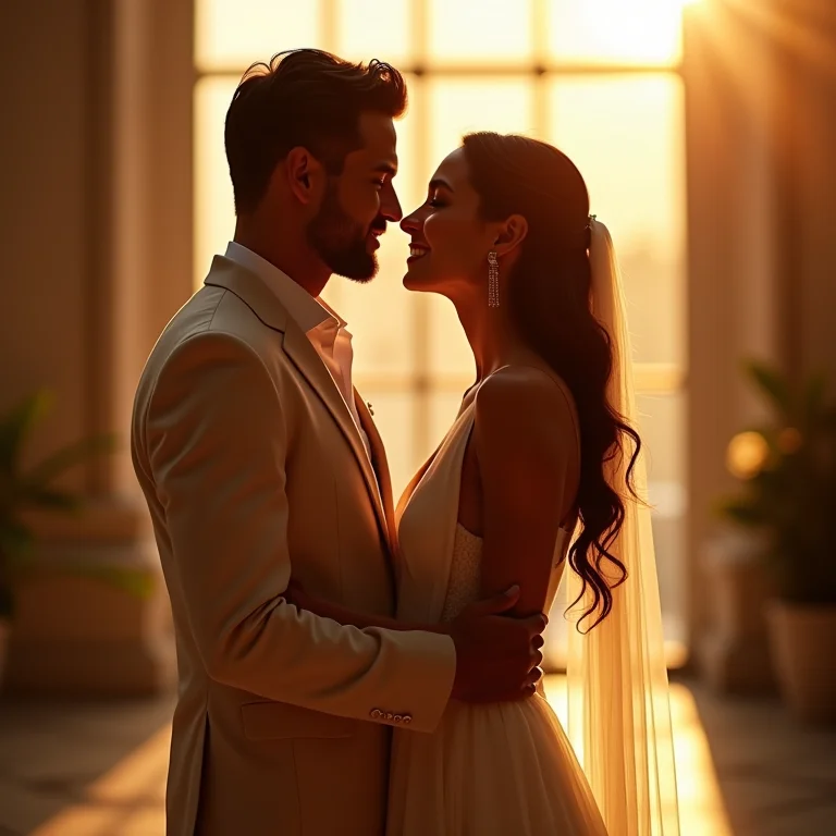 Casal elegantemente vestido comparando traje esporte fino e casual chic