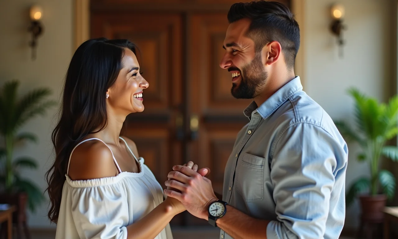 Casal feliz celebra casamento no Brasil, exibindo a certidão em frente ao cartório.