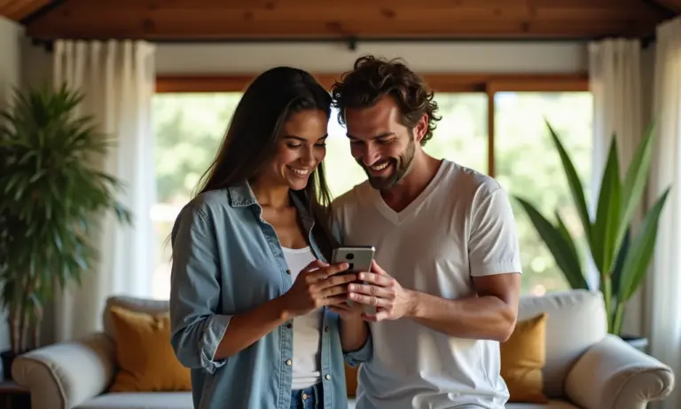 Casal planeja casamento à distância com assessora online.