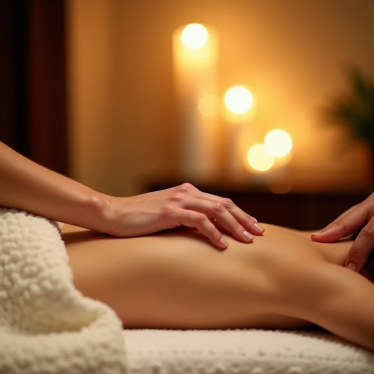 Casal recebendo massagem relaxante em spa