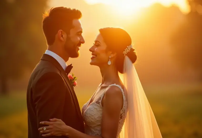 Casal se vendo pela primeira vez no dia do casamento, first look emocionante.