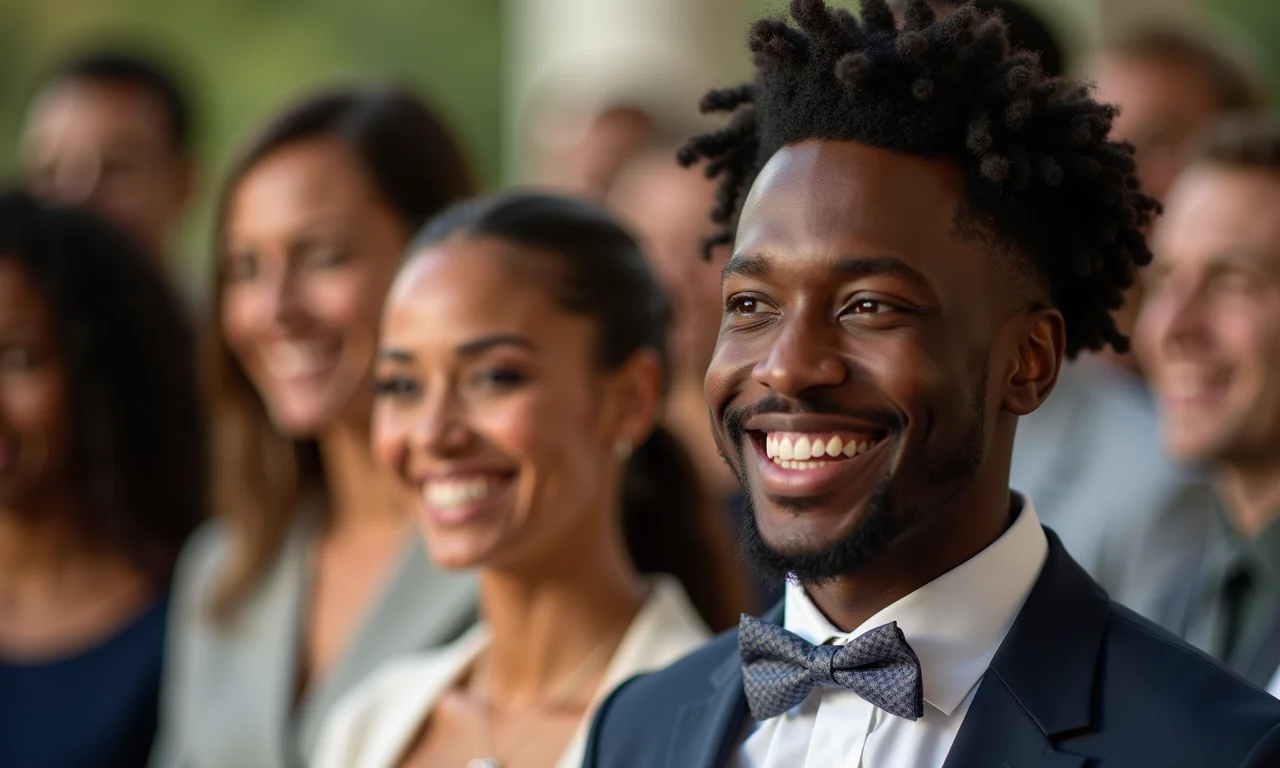 Celebrante amigo conduzindo cerimônia inter-religiosa.