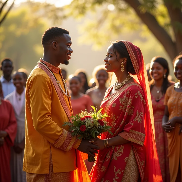 Cerimônia de casamento personalizada com elementos culturais sul-africanos
