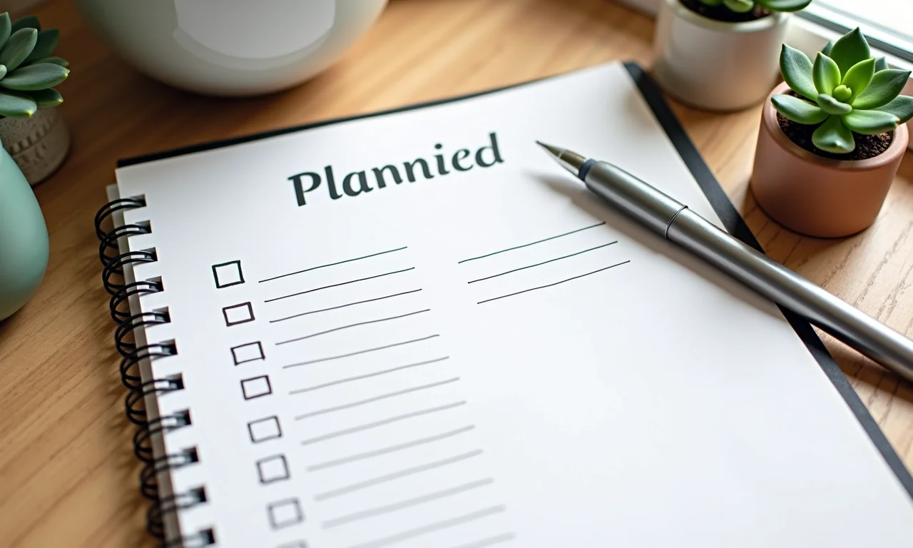 Checklist para planejamento da decoração com suculentas.