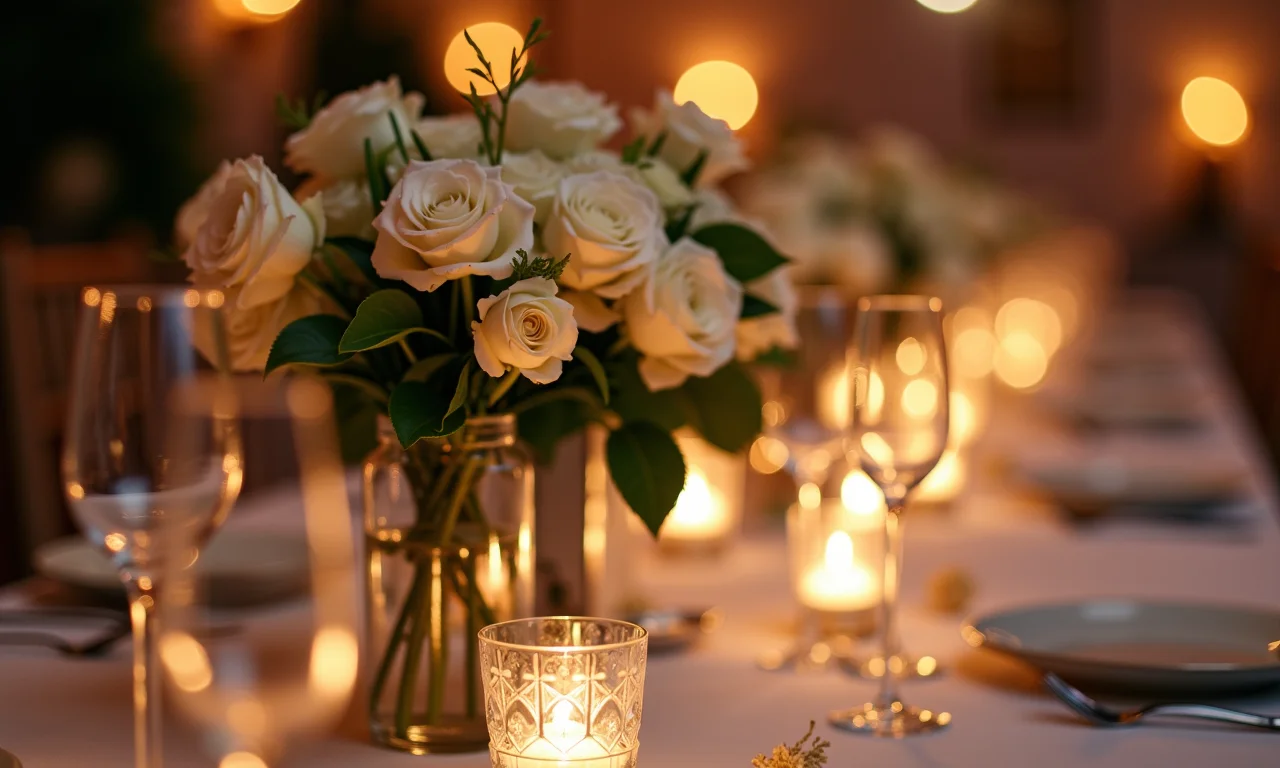 Como esconder os fios dos focos de luz nos centros de mesa.