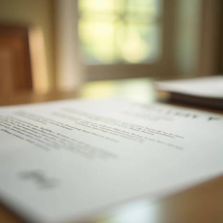 Contrato de casamento com detalhes ilegíveis