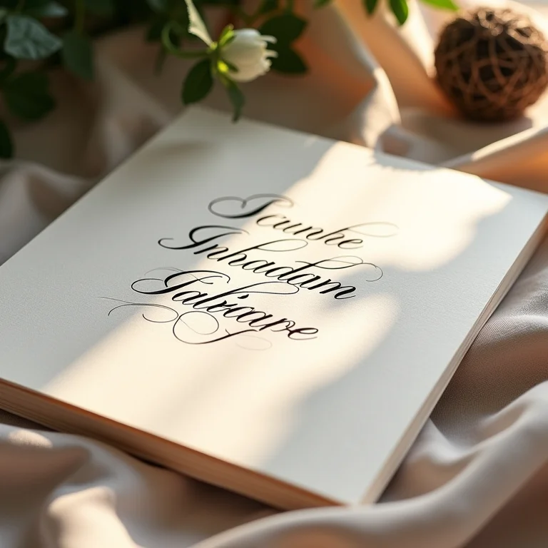 Convite de casamento elegante com caligrafia delicada