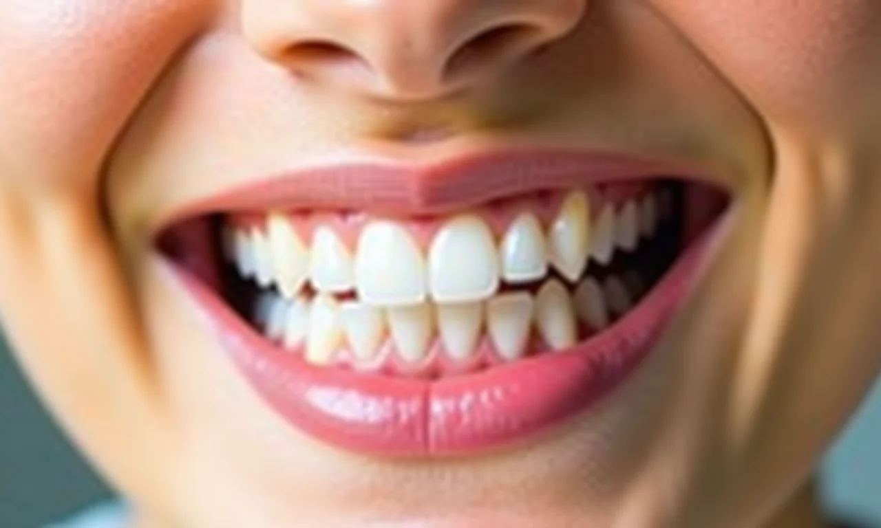 Dentes saudáveis após clareamento dental.