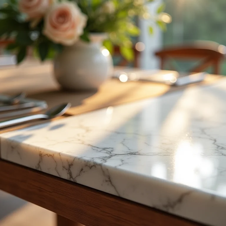 Diferentes materiais e estilos de mesas retangulares para casamentos.