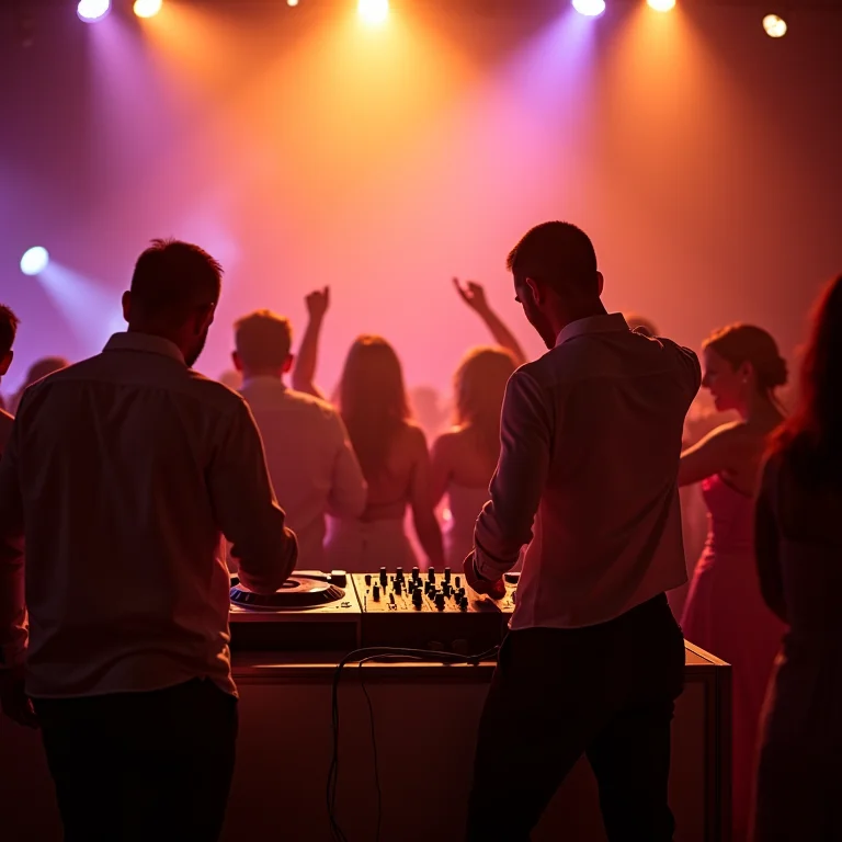 DJ tocando música para todos os gostos em festa de casamento.