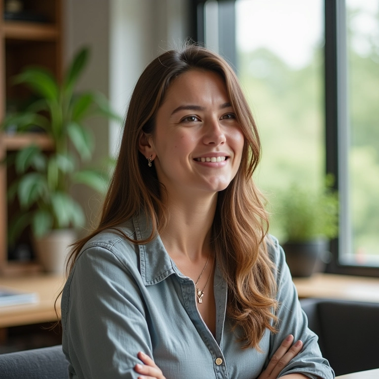 Especialista em decoração dando dicas sobre sustentabilidade.