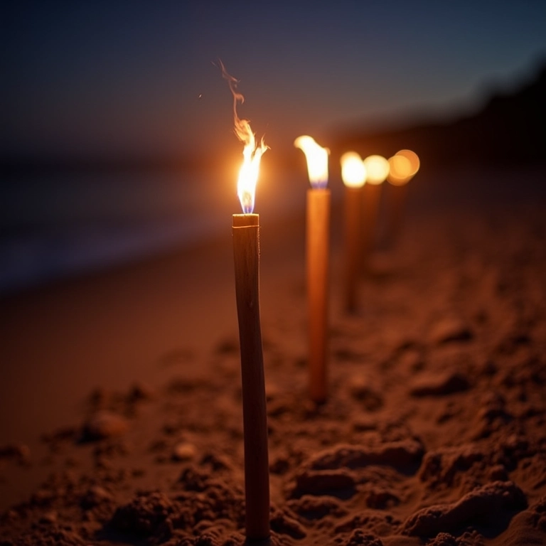 Fornecedores de tochas para casamento na praia.