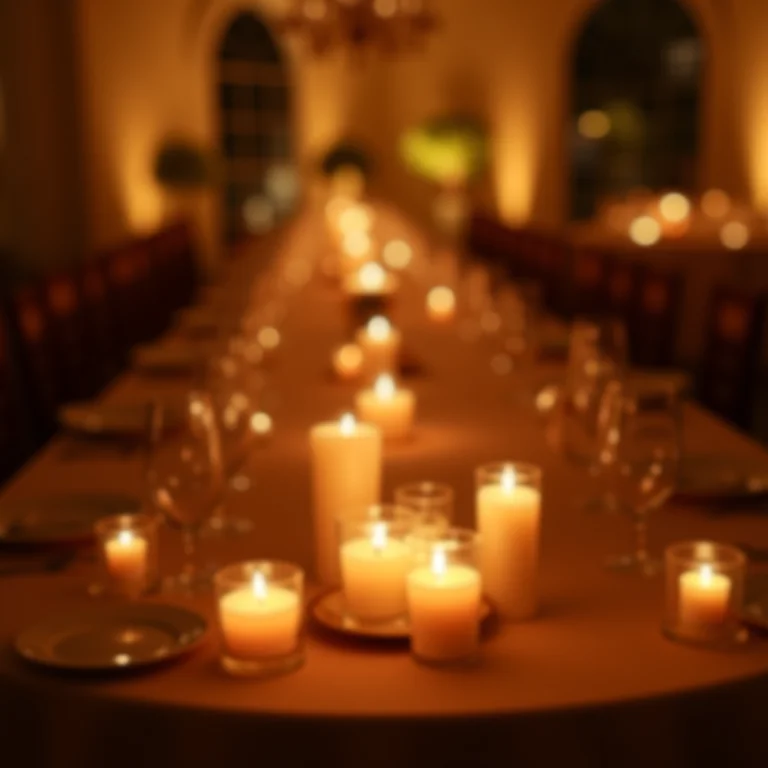 Iluminação aconchegante criando um clima romântico em casamento