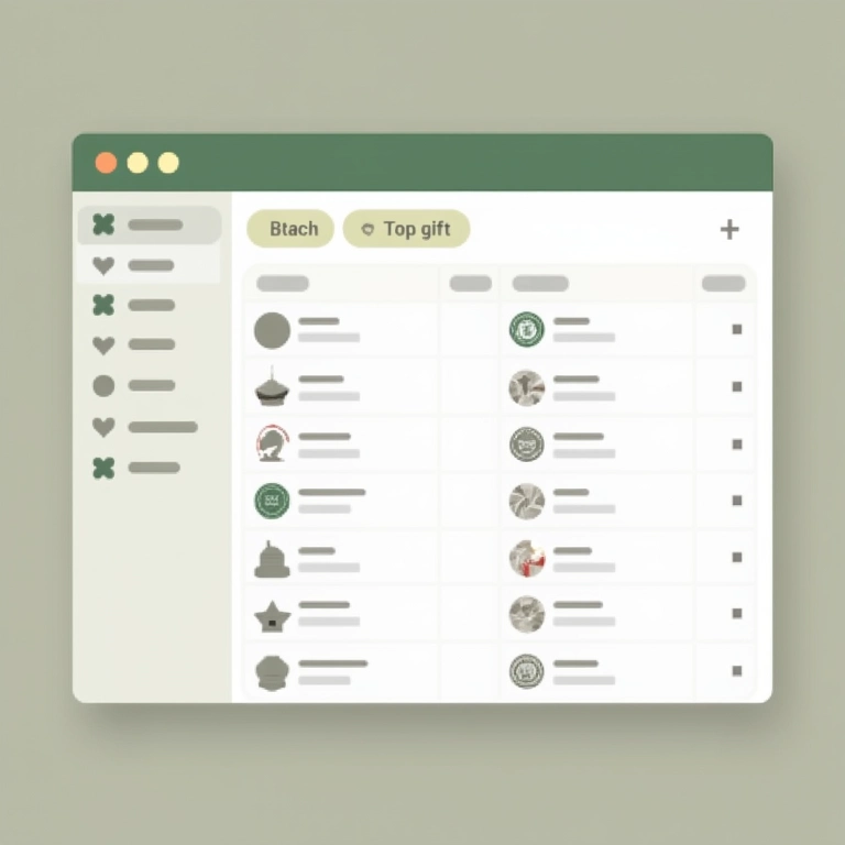 Interface de uma lista de presentes convertida em dinheiro.