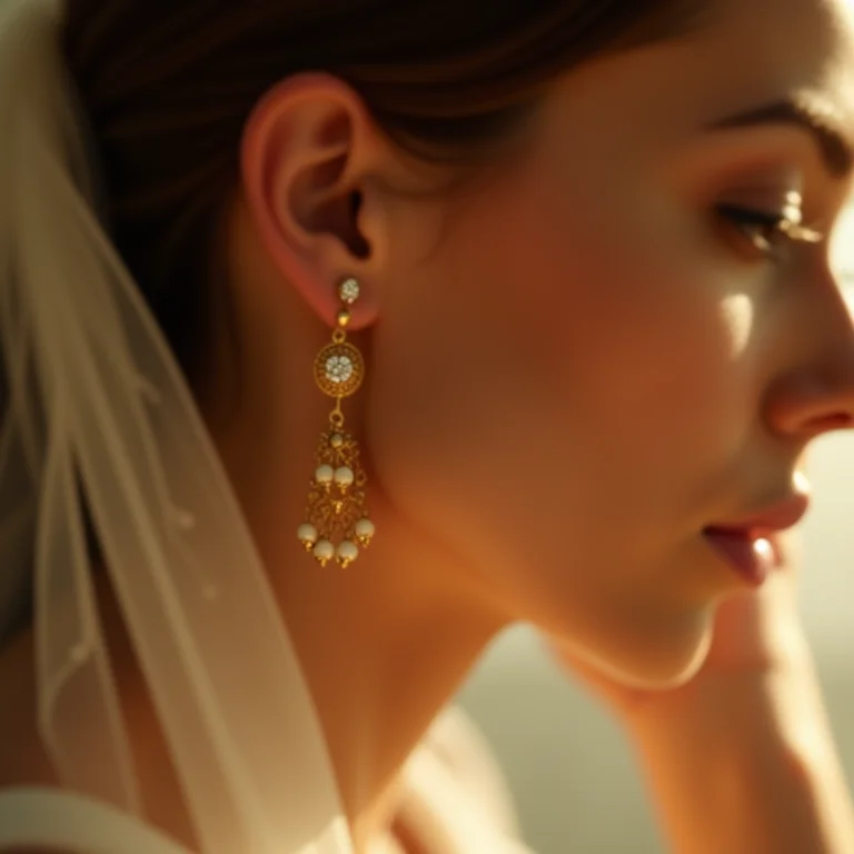Joias douradas não combinam com o tom de pele da noiva