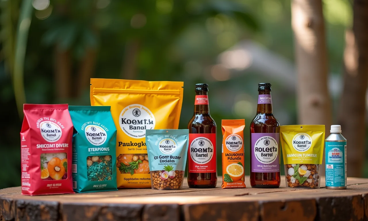 Kit ressaca divertido e colorido para convidados de casamento no Brasil.