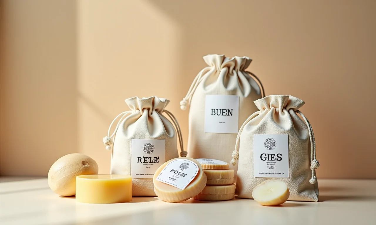 Kit toalete DIY com sabonetes artesanais e etiquetas personalizadas.