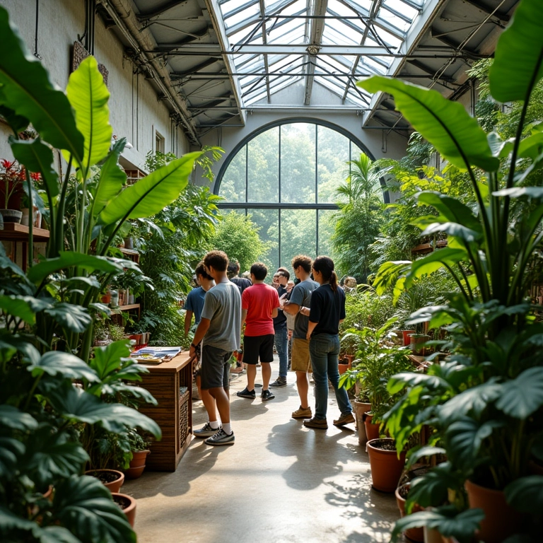 Loja de plantas brasileira com Costela de Adão e clientes diversos.