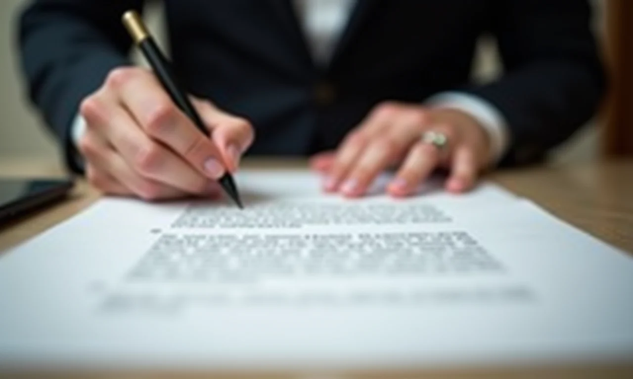 Mãos assinando contrato de música para casamento.