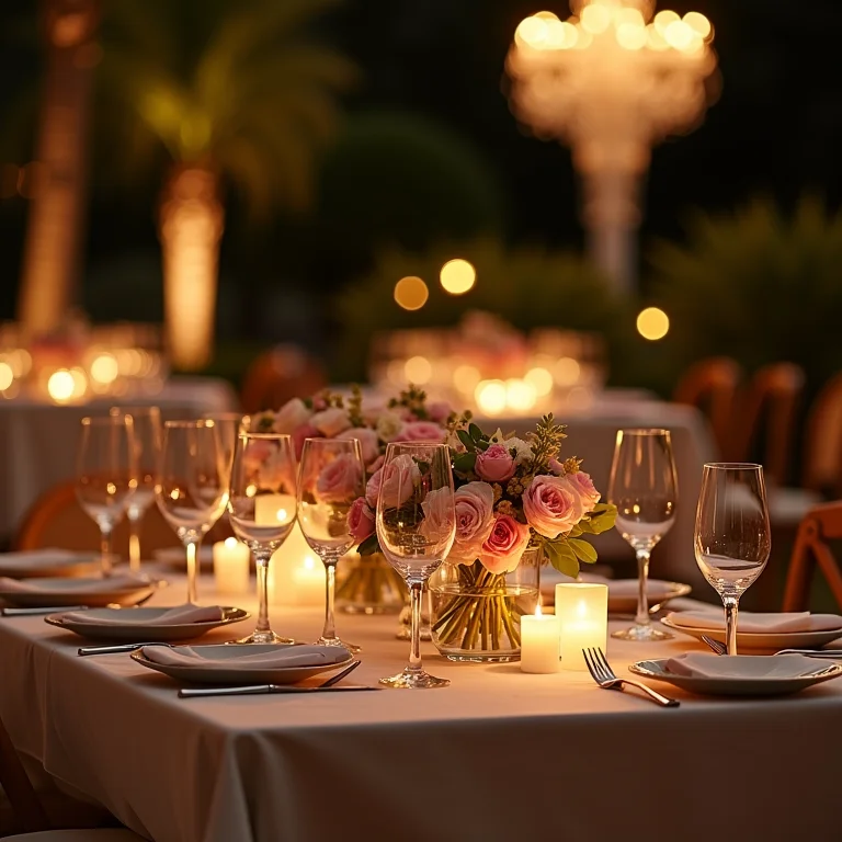 Mesa de recepção luxuosa em hotel fazenda em Punta del Este
