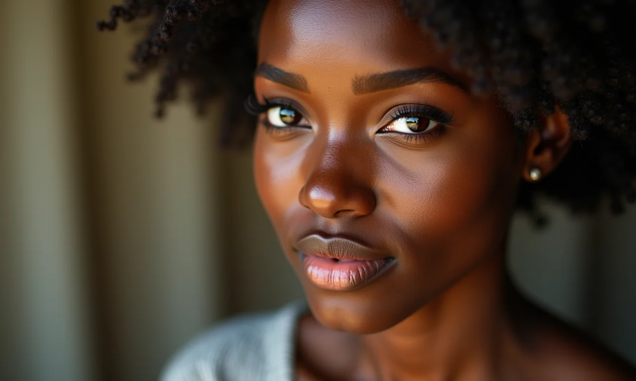 Mulher tirando fotos após a maquiagem e pedindo opiniões.