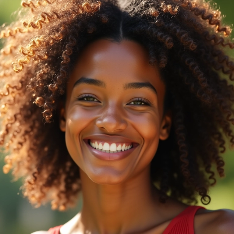 Mulheres diversas sorrindo com cabelos fortes e brilhantes, foco na textura e cor.