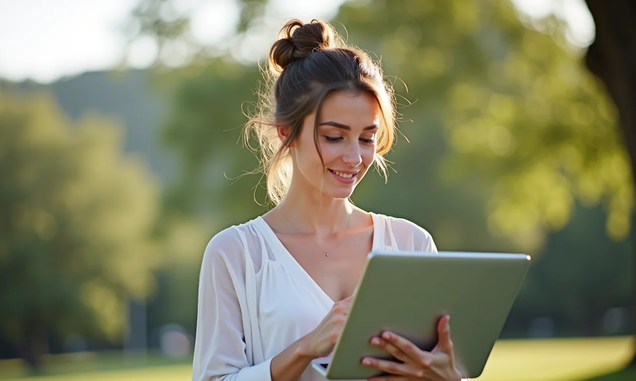 Noiva planejando casamento à distância, analisando opções.