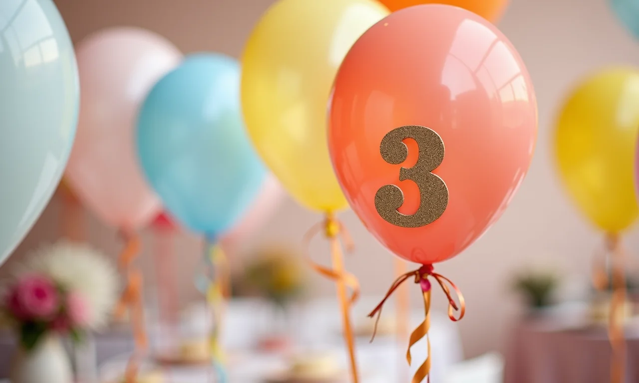 Numeração de mesa com balão.