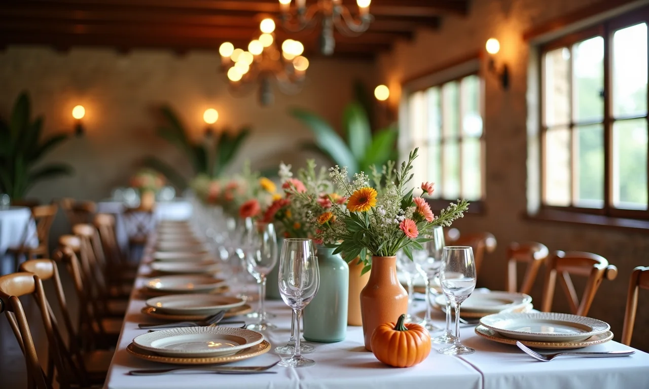 Objetos decorativos criativos em uma recepção de casamento para fotos originais.