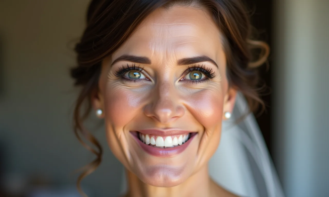 Olhos com maquiagem elegante e sofisticada.