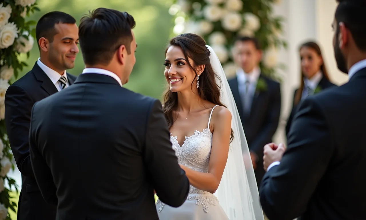 Organizador de casamento coordenando a segurança do evento.