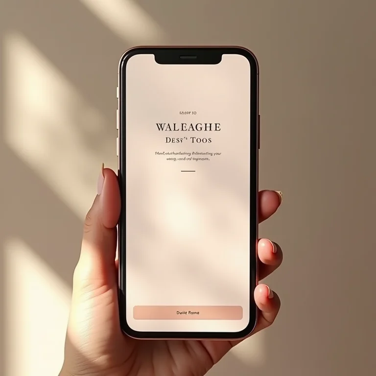 Página de RSVP de site de casamento elegante em um smartphone