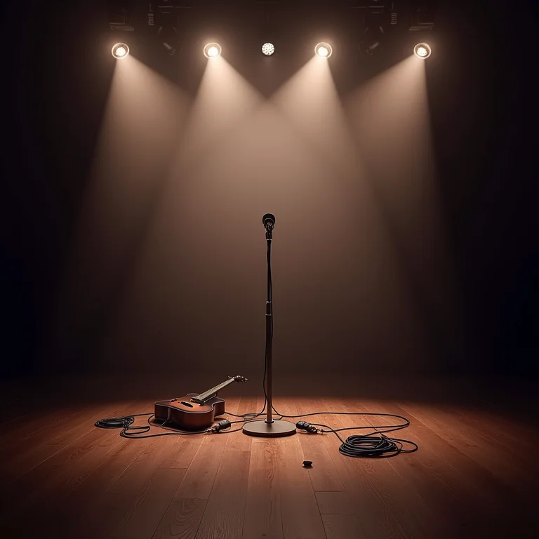 Palco vazio em casamento devido ao cancelamento de banda