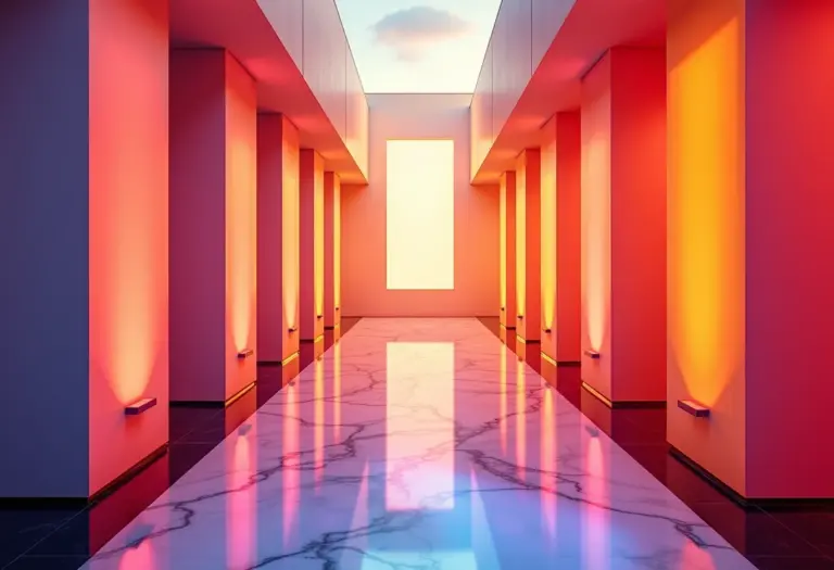 Recepção de casamento luxuosa com color blocking vibrante