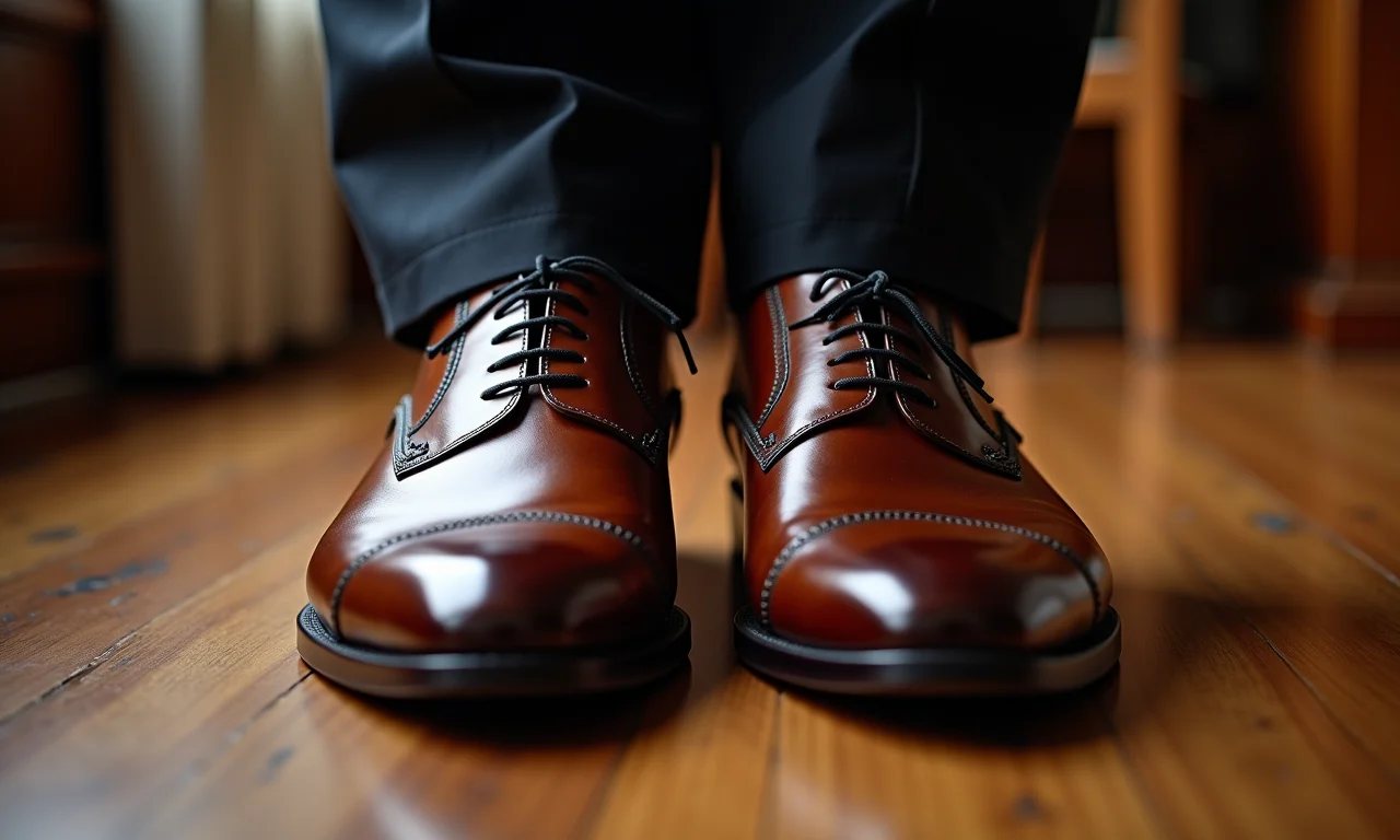 Sapatos de couro para noivo, escolha ideal para terno.