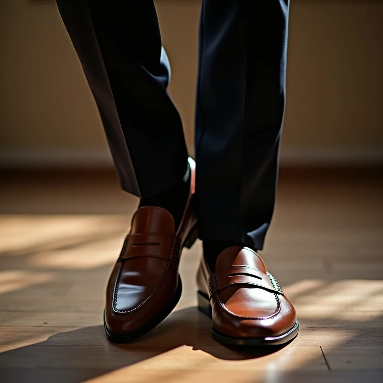 Sapatos estilosos complementando o traje esporte fino masculino