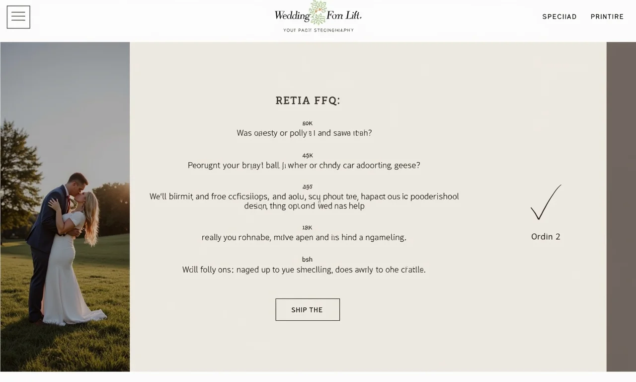 Seção de Perguntas Frequentes (FAQ) sobre decoração de casamento em blog.