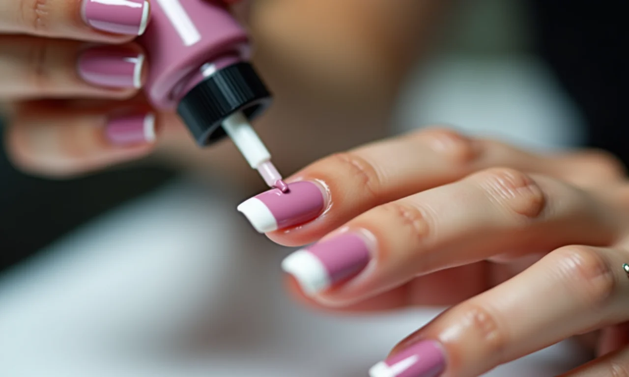 Selando a francesinha com top coat para maior durabilidade.