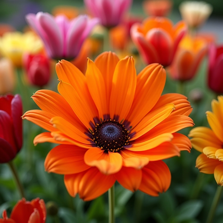 Significado das cores em um buquê colorido.