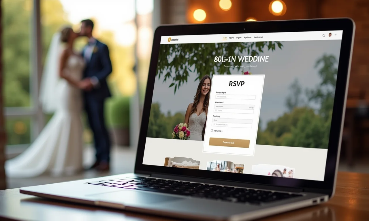 Site de casamento interativo com formulário de RSVP.