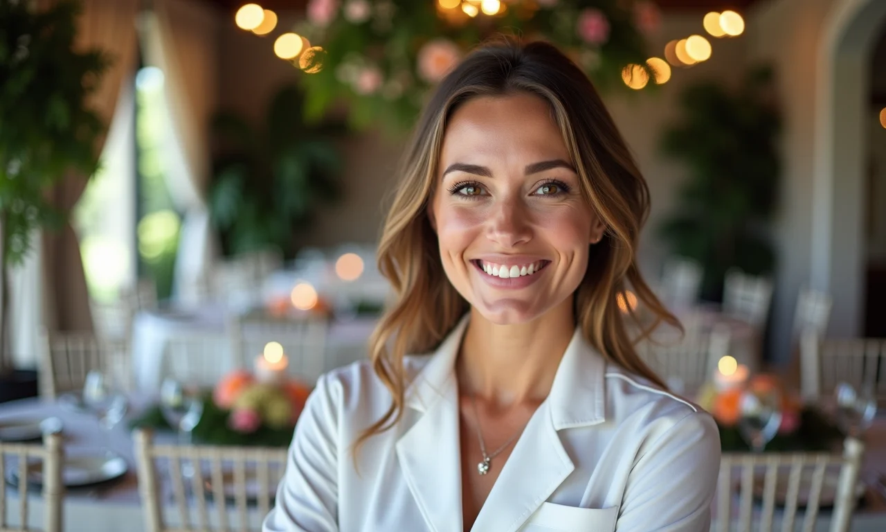 Supervisão geral da decoração do casamento pela cerimonialista.