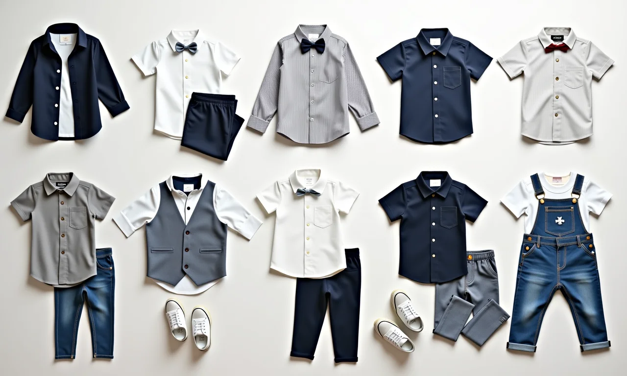 Tabela de estilos de roupa de pajem organizada.