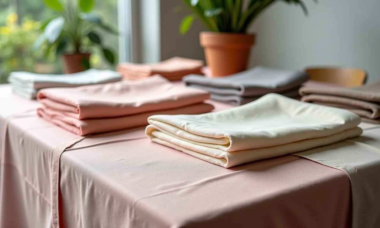 Tabela de ideias para decoração de casamento com diferentes tipos de voal.