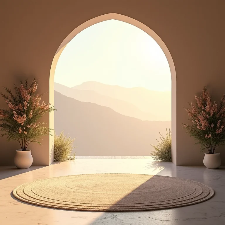 Tapete delimitando o espaço da cerimônia de casamento.