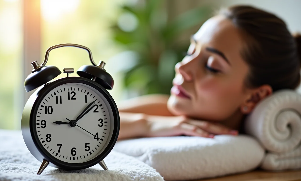 Tempo de duração de uma massagem relaxante.