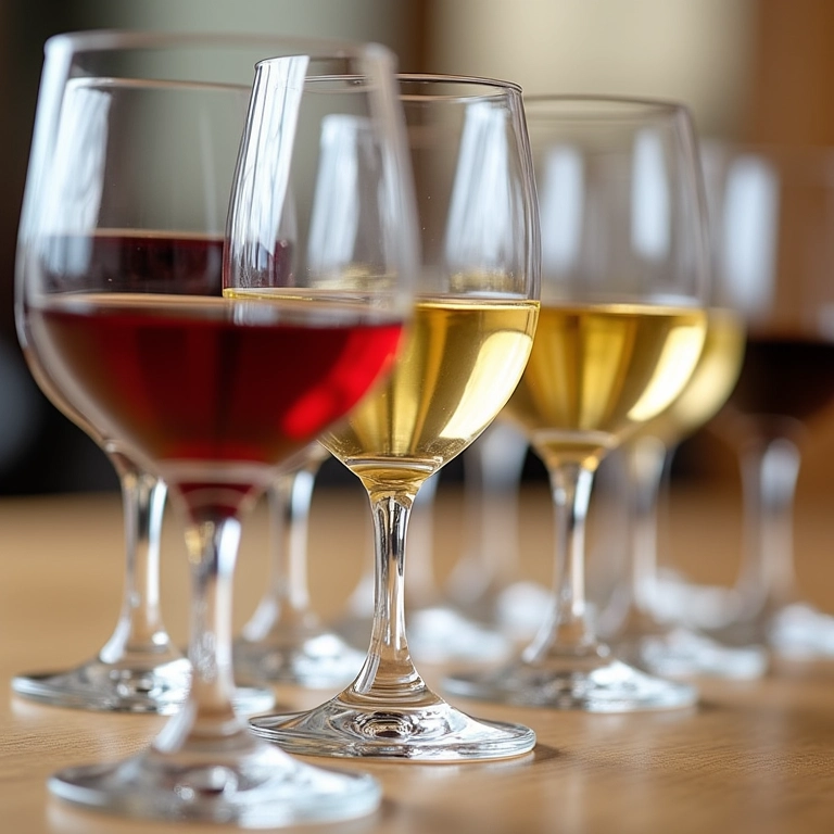 Tipos de taças para cada vinho.