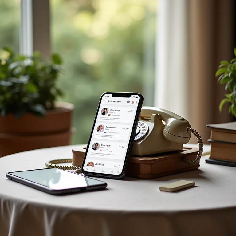 Variedade de dispositivos de comunicação exibindo confirmações de RSVP