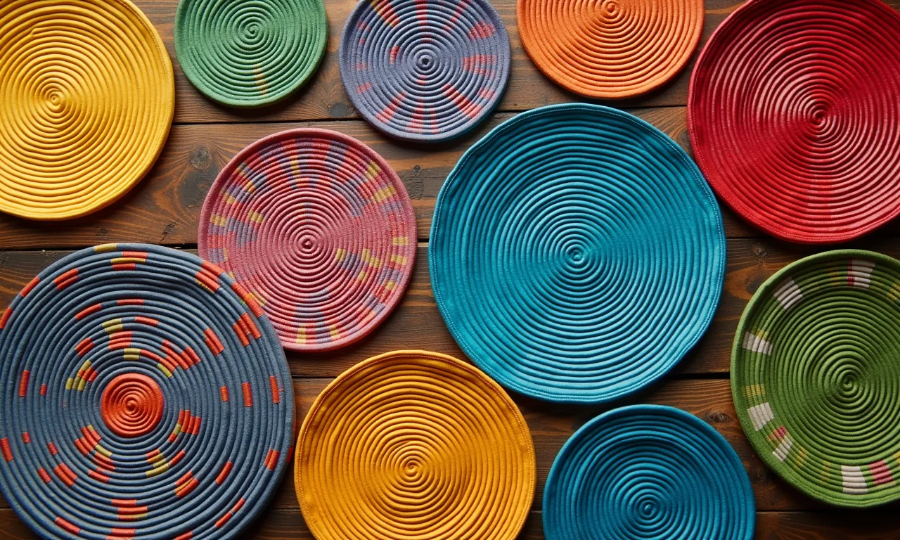 Variedade de jogos americanos estampados.