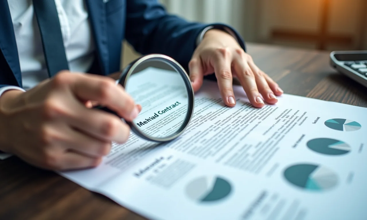 Verificando o contrato de aluguel de ombrelones.